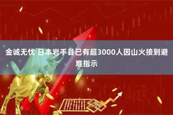 金诚无忧 日本岩手县已有超3000人因山火接到避难指示